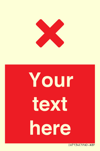 Custom red background, red cross sign